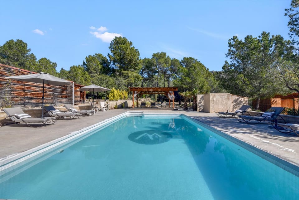 Property building, Living room, Swimming pool