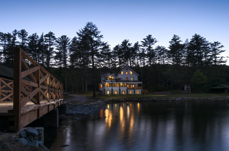 Property building, Natural landscape, Lake view