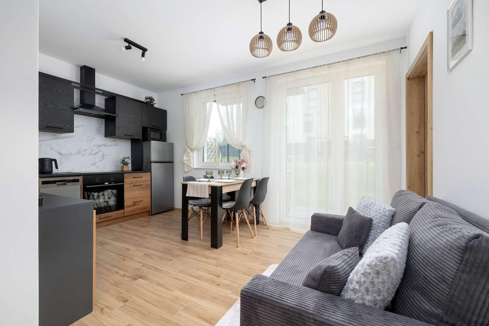 Kitchen or kitchenette, Living room, Seating area, stove