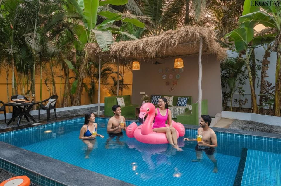 Guests, Swimming pool, group of guests