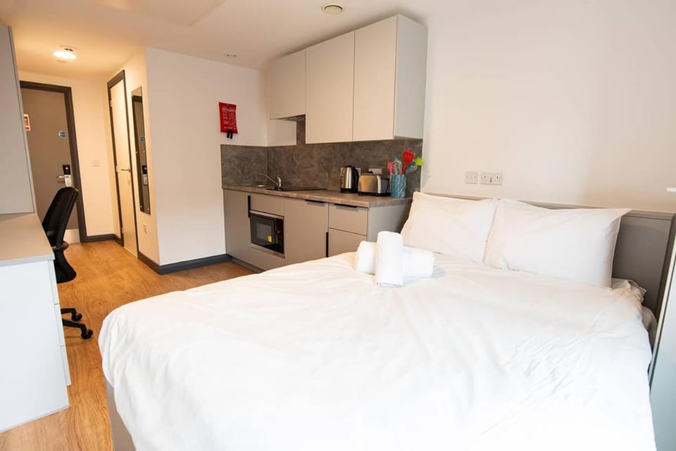 Bed, Kitchen or kitchenette, Photo of the whole room, Bedroom, oven