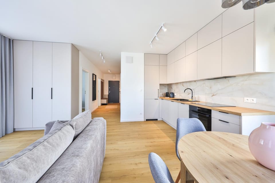 Kitchen or kitchenette, Living room, Dining area, stove