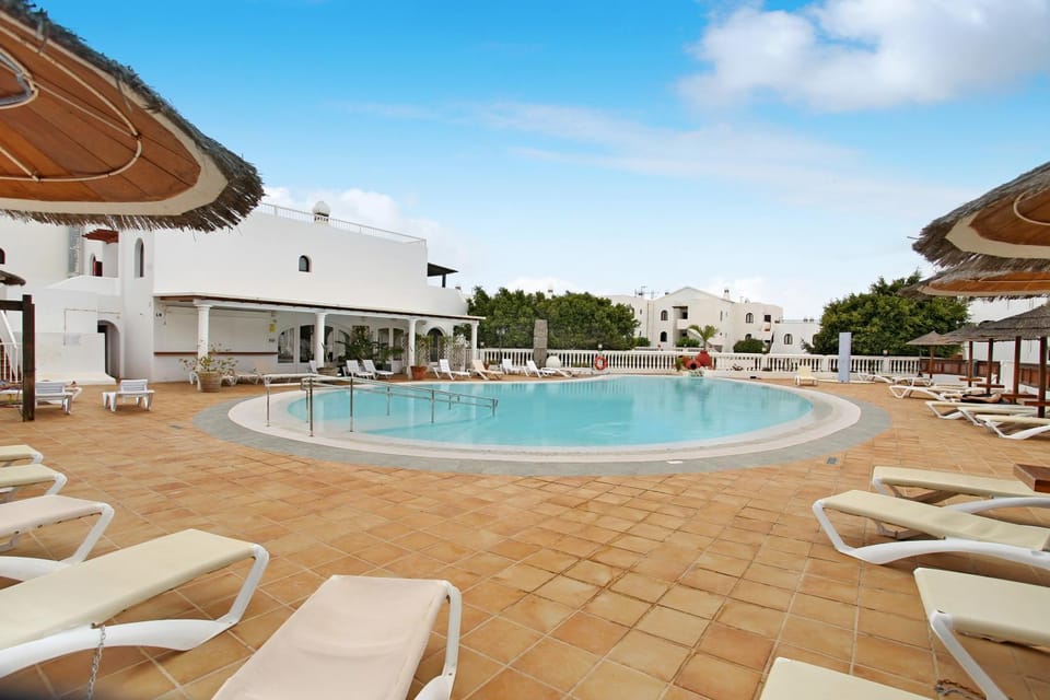 Property building, Living room, Swimming pool