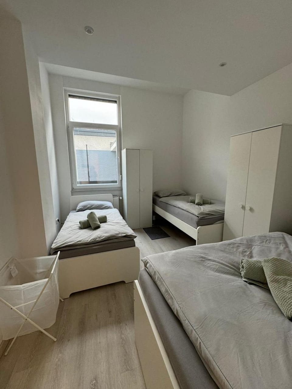 Bed, Photo of the whole room, Bedroom, towels, wardrobe