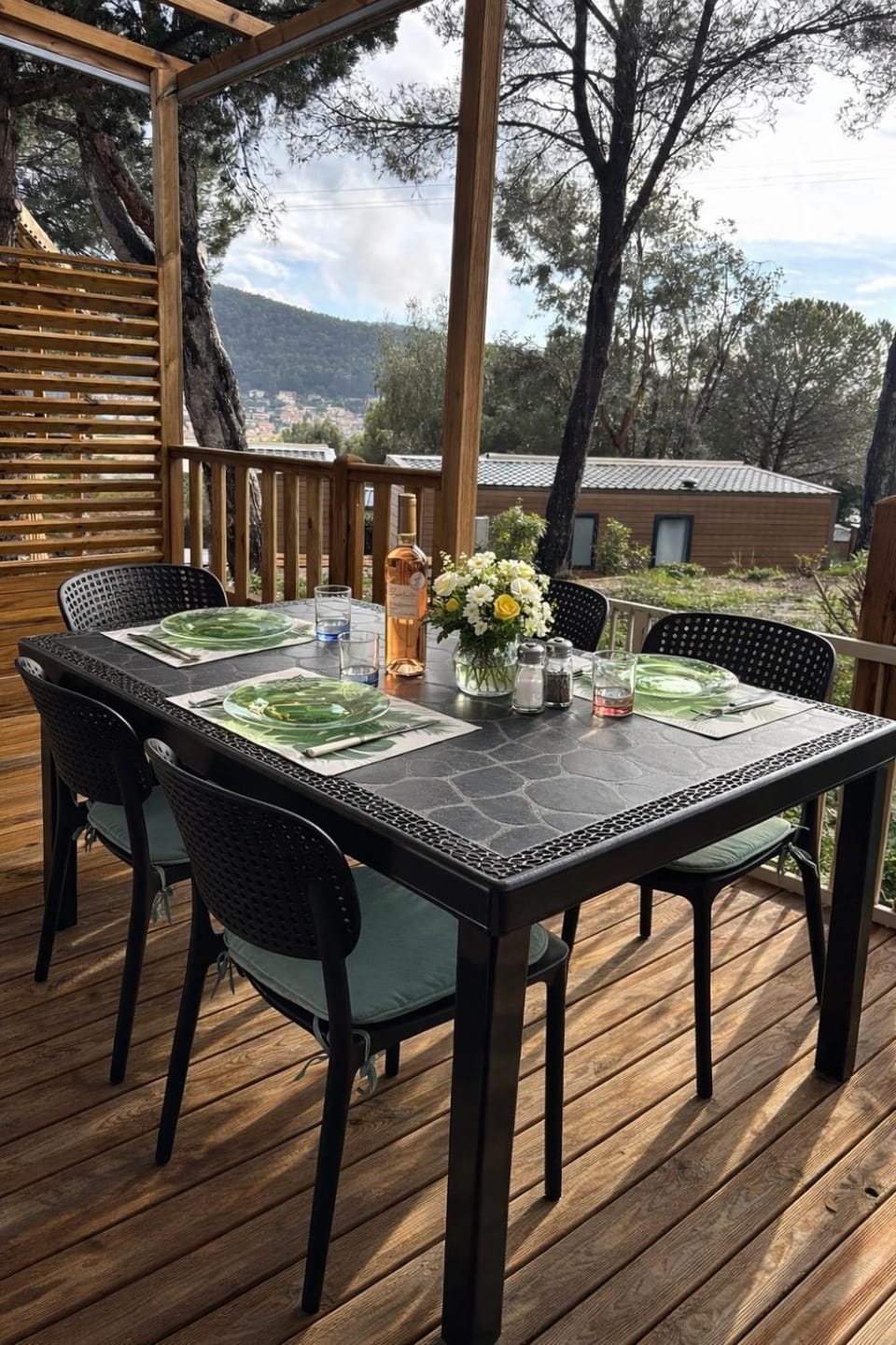 Mobil-home cosy pour 4 pers 2 ch 30m2 soleil et piscine La Crau House in Hyères
