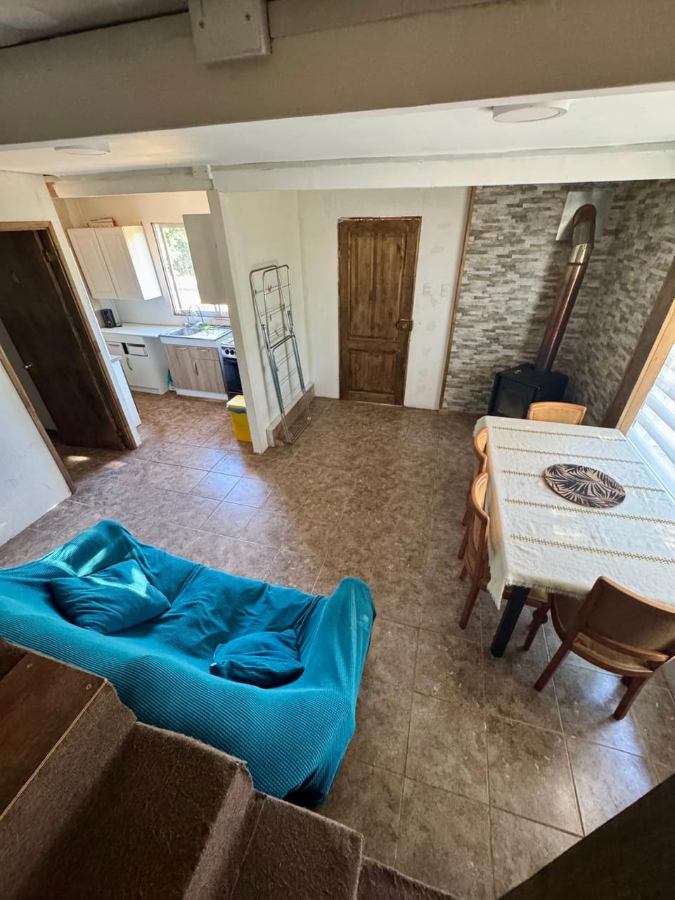 Kitchen or kitchenette, Living room, Dining area