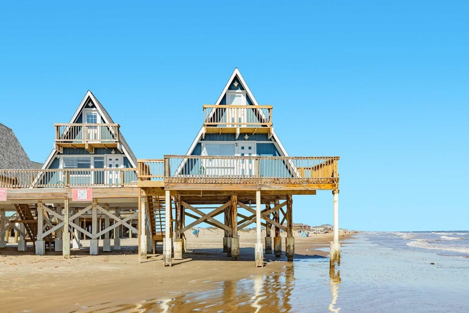 Iconic A Frame Sleep Over the Gulf House in Surfside Beach