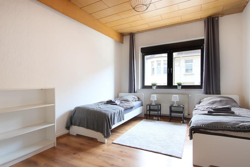 Bed, TV and multimedia, flat iron, towels, towels, wardrobe