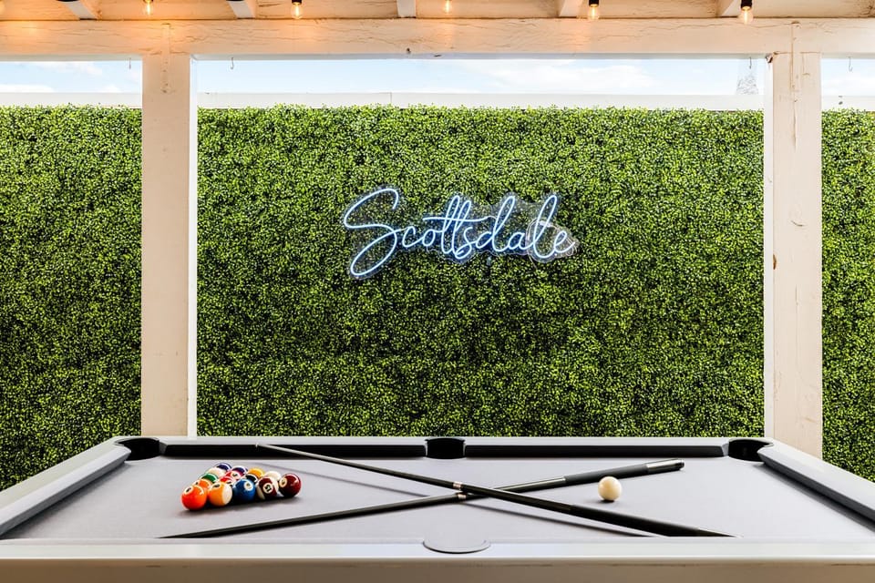 Patio, Night, Property logo or sign, Billiard