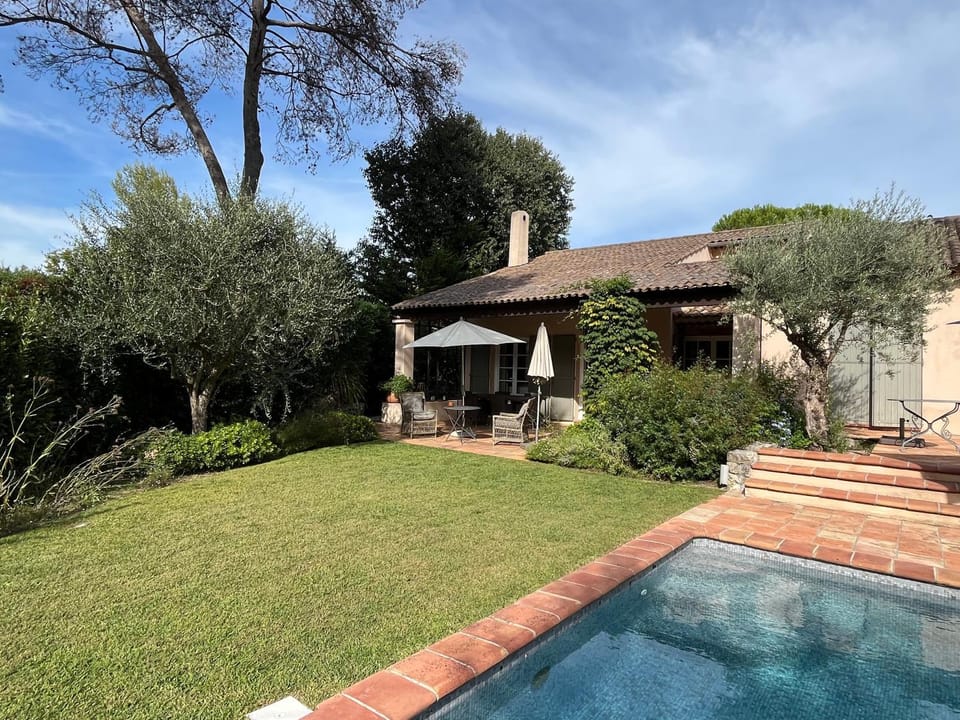 Property building, Living room, Swimming pool