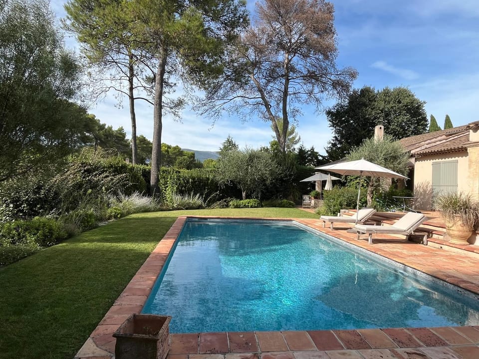 Property building, Living room, Swimming pool