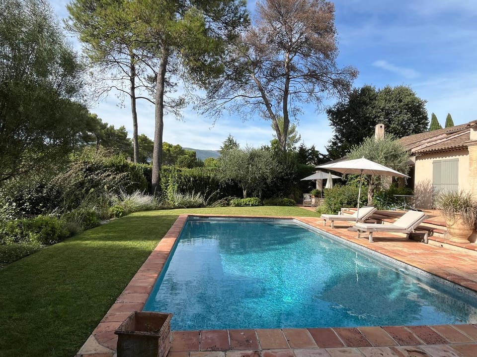 Property building, Living room, Swimming pool