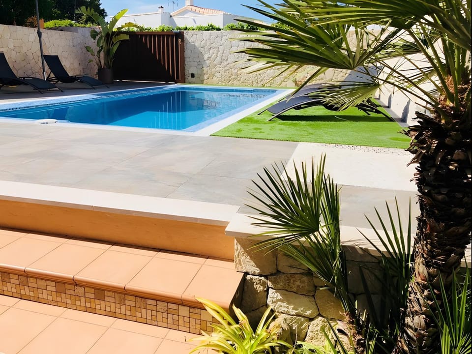 Property building, Living room, Swimming pool