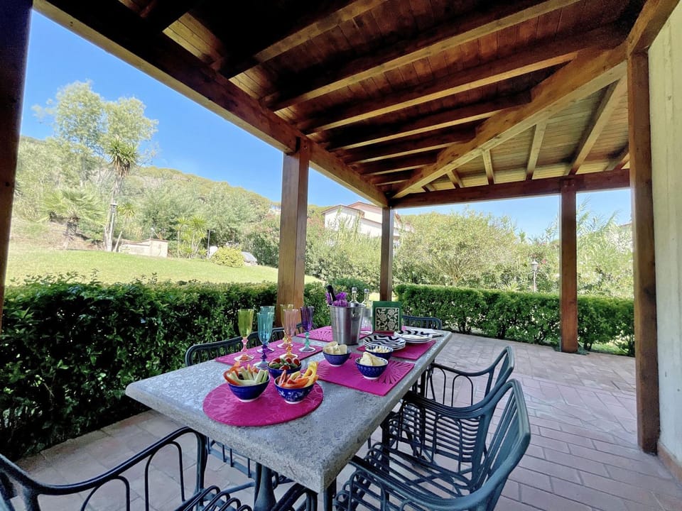 Patio, Natural landscape, Garden, Dining area, Garden view