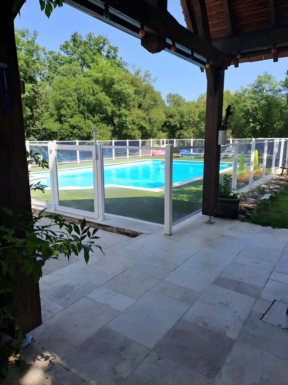 Property building, Living room, Swimming pool
