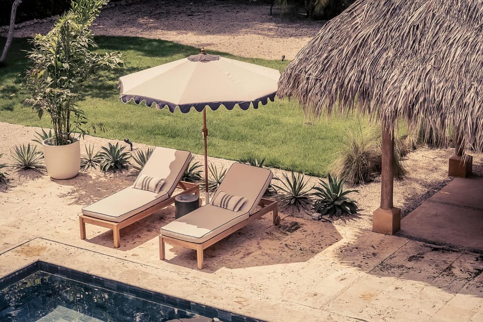 Pool view, sunbed
