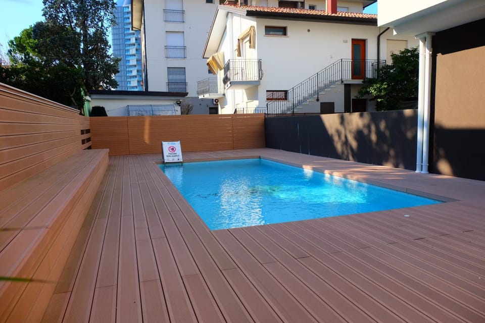 Property building, Living room, Swimming pool
