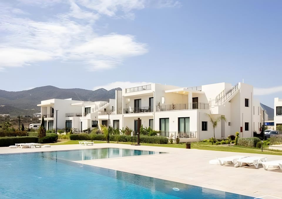 Property building, Living room, Swimming pool