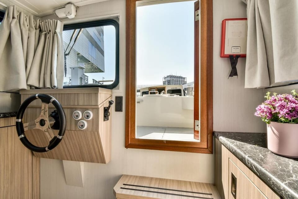 New houseboat center Amsterdam 'Fenke' Docked boat in Amsterdam