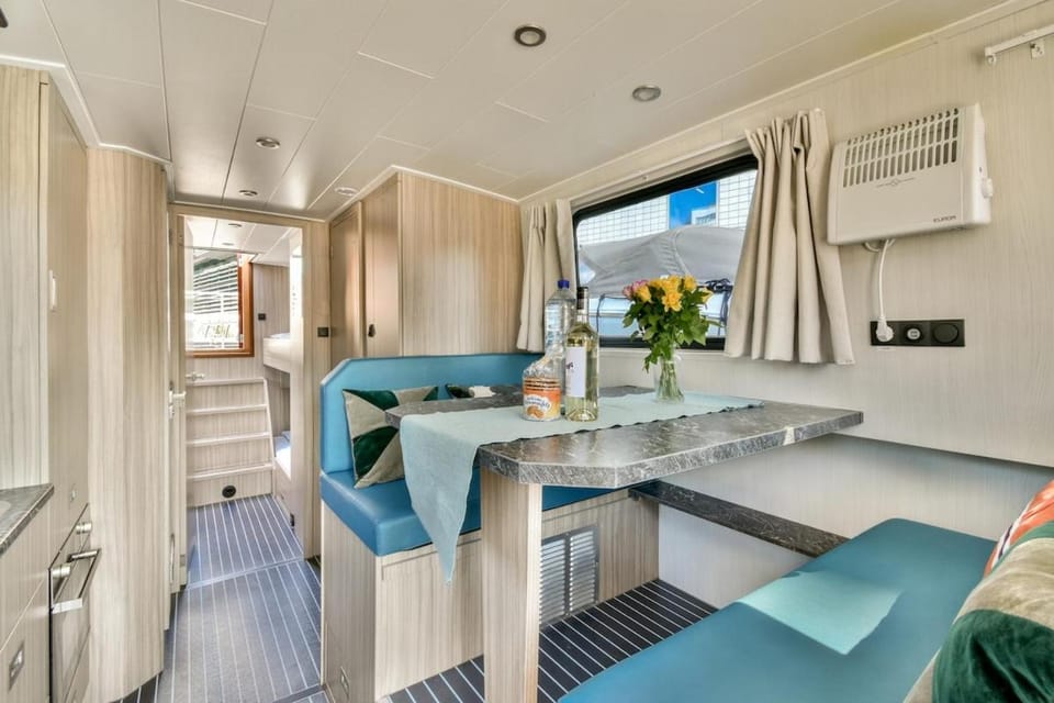 New houseboat center Amsterdam 'Fenke' Docked boat in Amsterdam