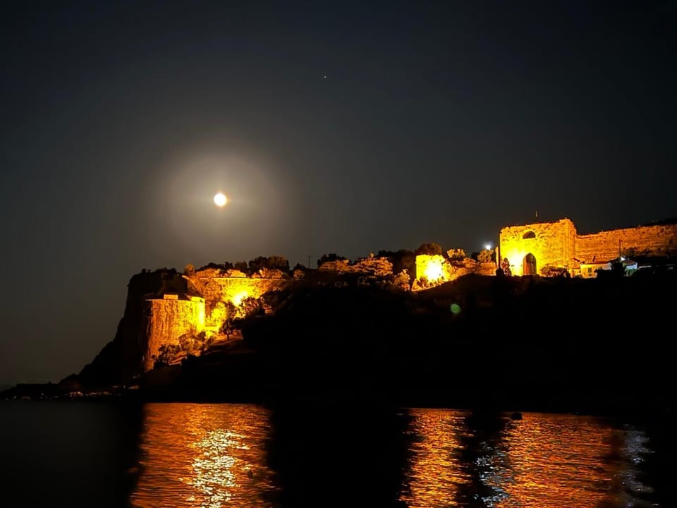 Nearby landmark, Night, Natural landscape, Landmark view, Sea view
