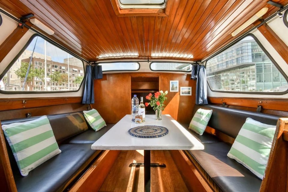 Local houseboat city center 'Betelgeuze' Docked boat in Amsterdam