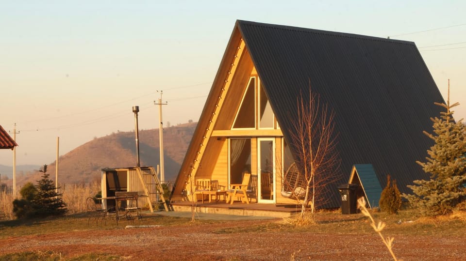 Facade/entrance, Mountain view, Sunset