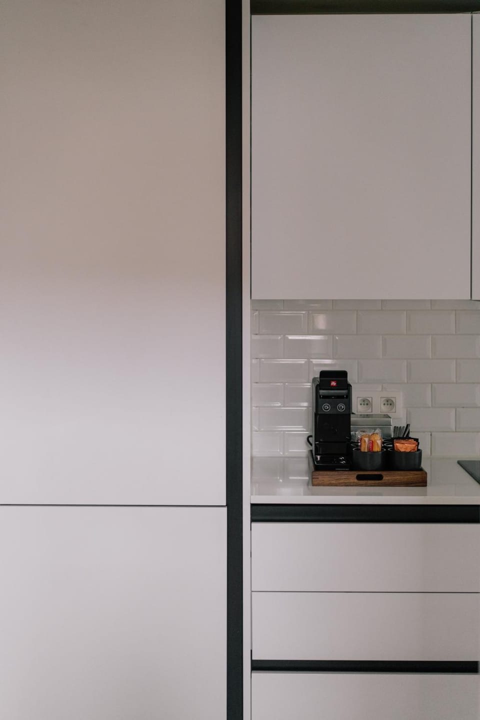 Kitchen or kitchenette, stove, toaster