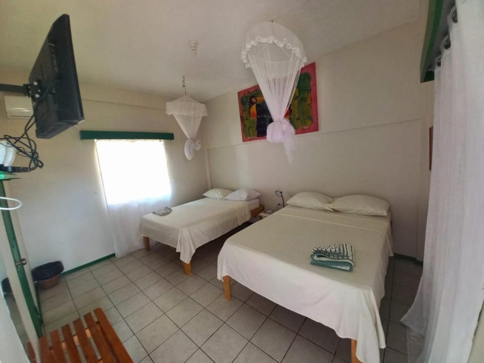 Bed, Bathroom, Photo of the whole room, Bedroom, towels, air conditioner