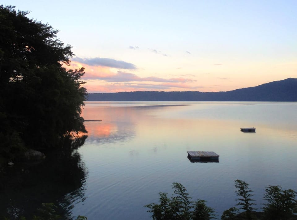 Beach, Lake view, Sunset