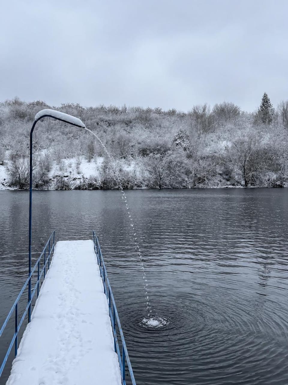 Shower, Winter, River view