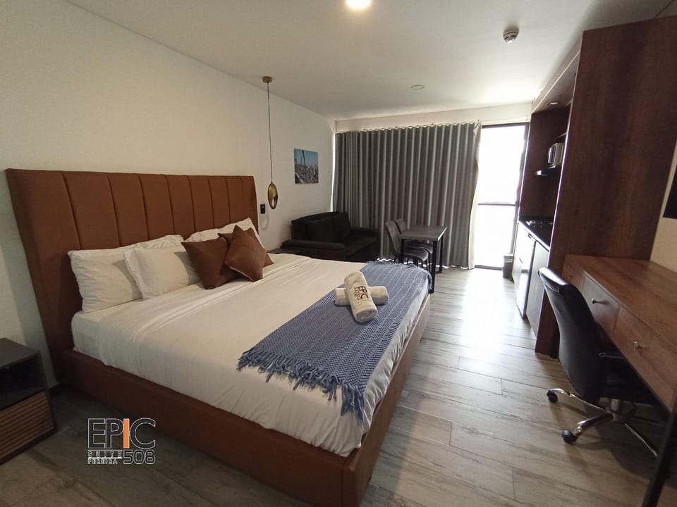 Bed, Living room, Bedroom