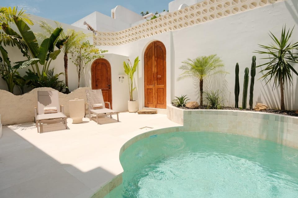 Natural landscape, Pool view, Swimming pool, sunbed