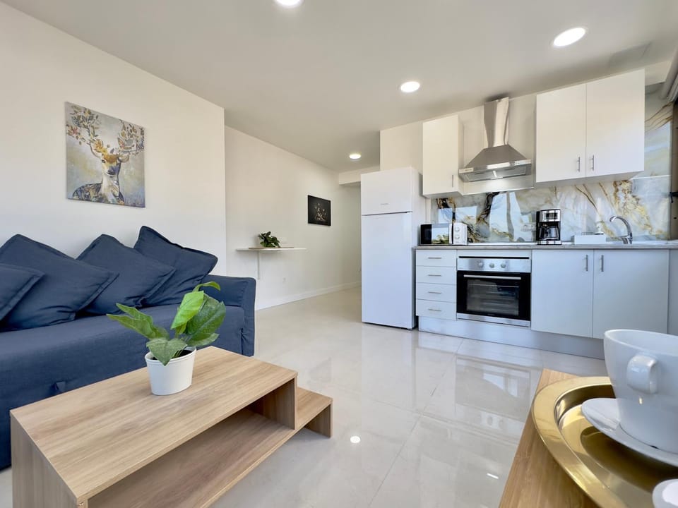 Kitchen or kitchenette, Living room, stove, toaster