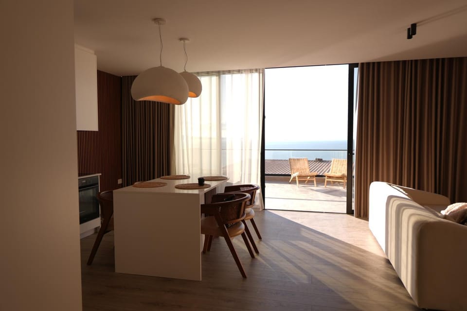 Living room, Seating area, Dining area, Sea view