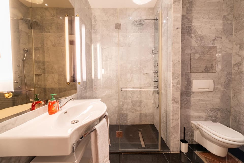 Shower, Toilet, Bathroom, towels