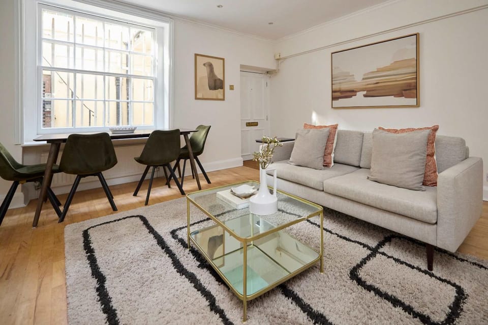 Property building, Living room, Dining area