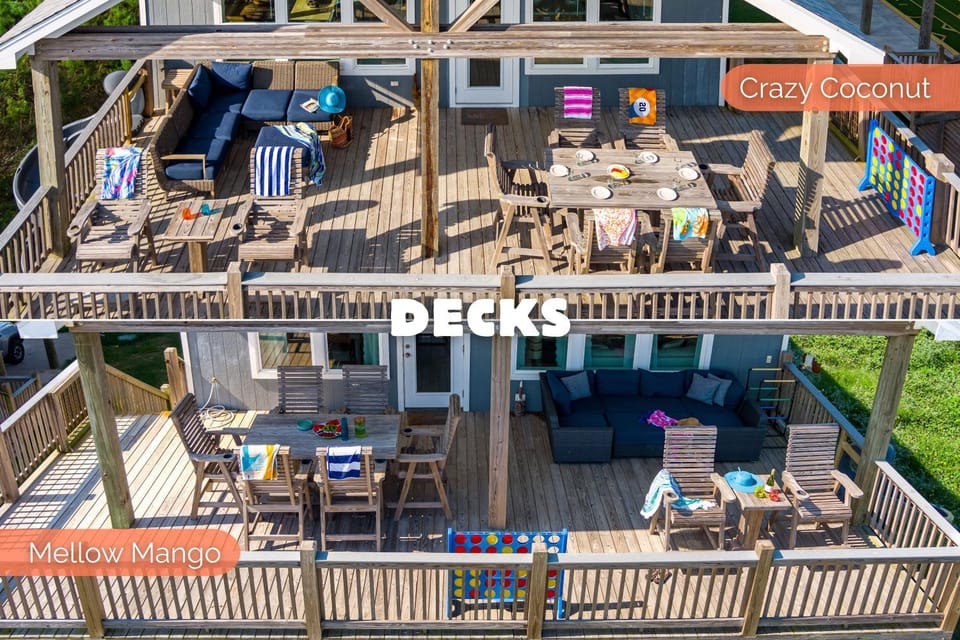 Double Beachfront Bliss | 2 Side-by-Side Homes | 8BR | 2 Spas | Sleeps 24 House in Bolivar Peninsula