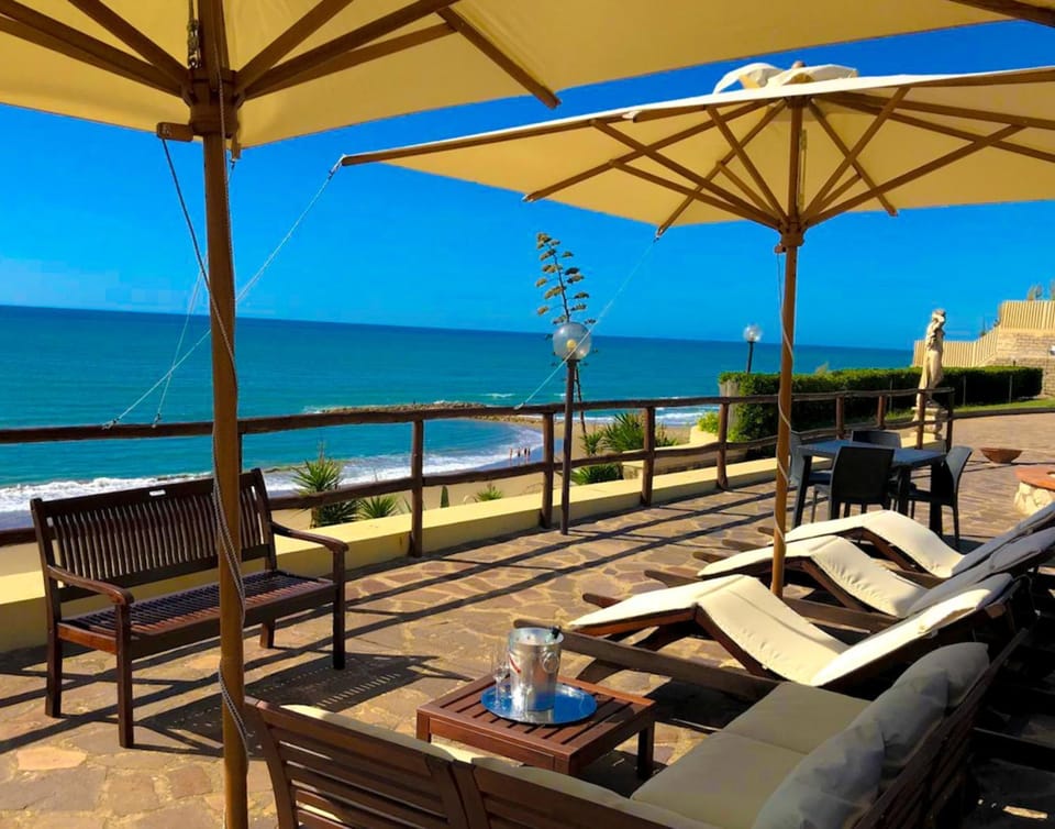 Patio, Natural landscape, View (from property/room), Beach, Sea view, sunbed