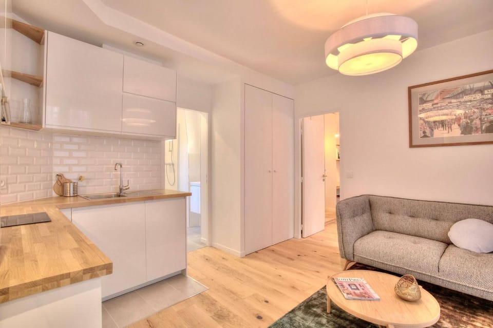 Living room, kitchen