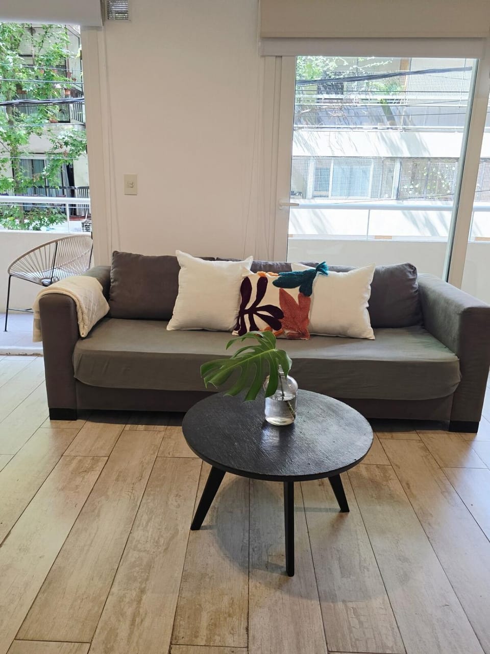 Bed, Living room, Seating area