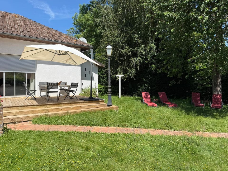 Patio, Garden, Garden view, sunbed