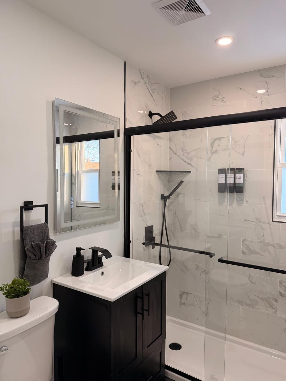 Shower, hair dryier