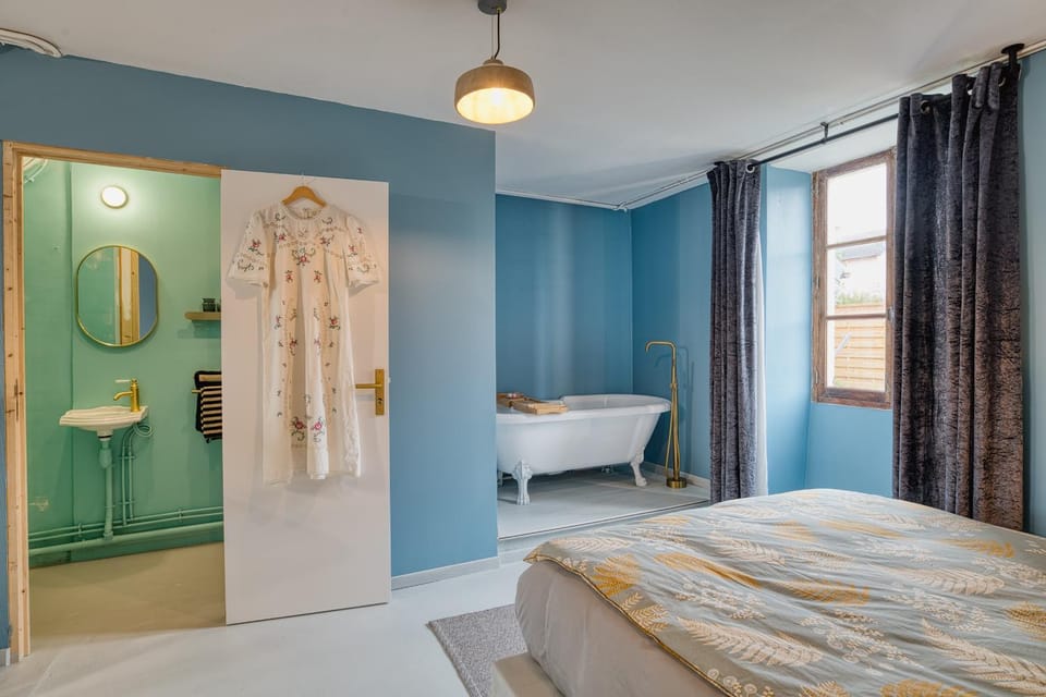 Bed, Bathroom, Bedroom, Open Air Bath, Bath