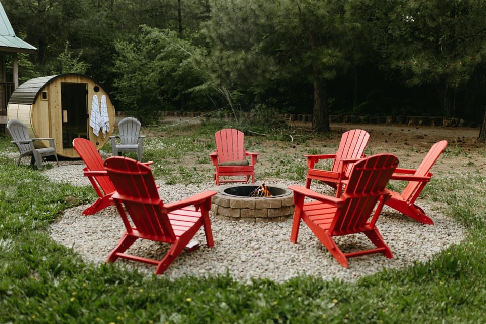 Patio, Natural landscape, Sauna, Seating area