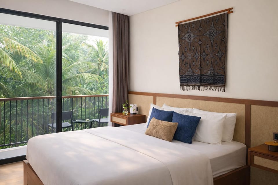 Bed, View (from property/room), Balcony/Terrace, Photo of the whole room, Bedroom