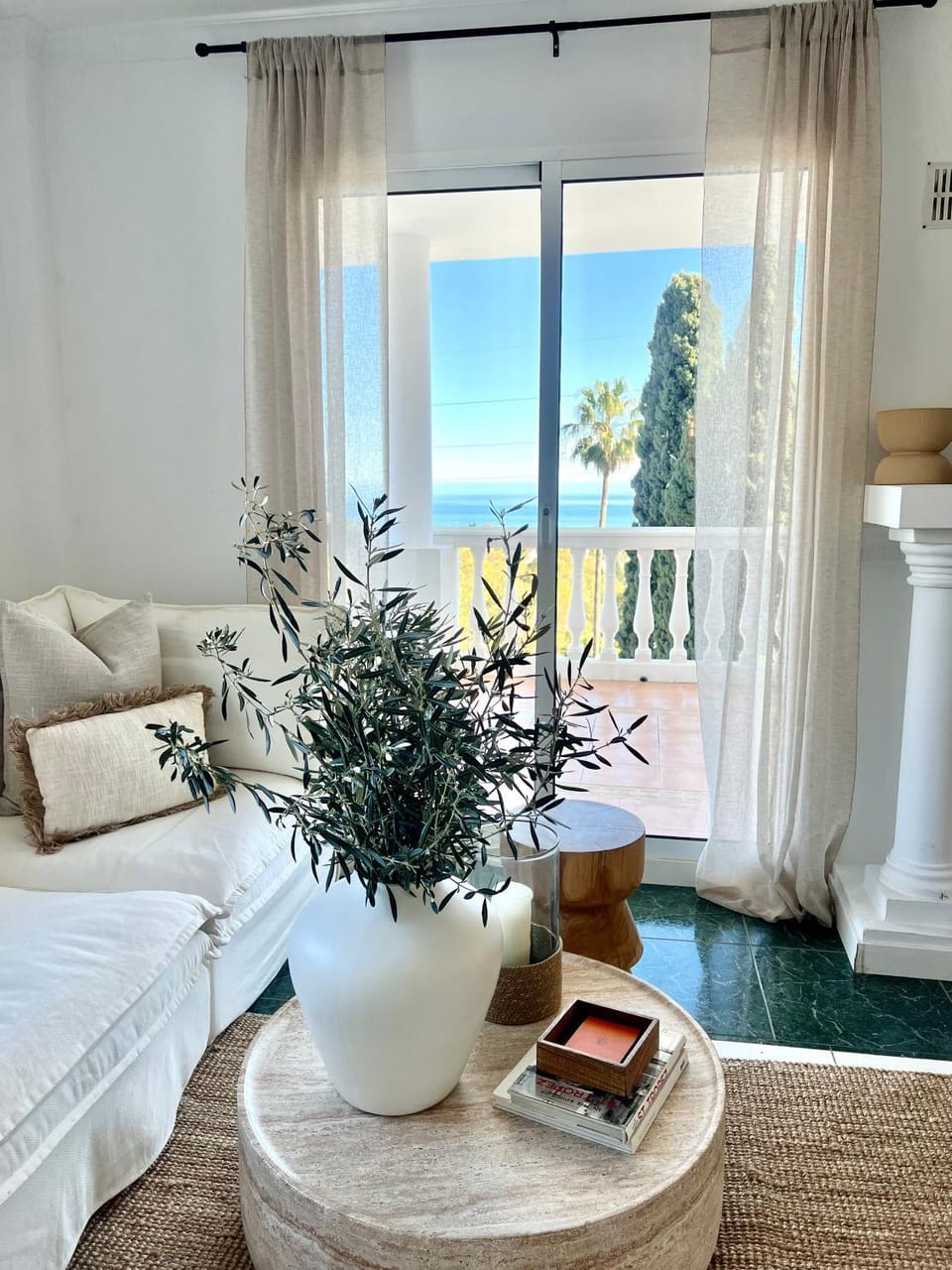 Living room, Seating area, Sea view