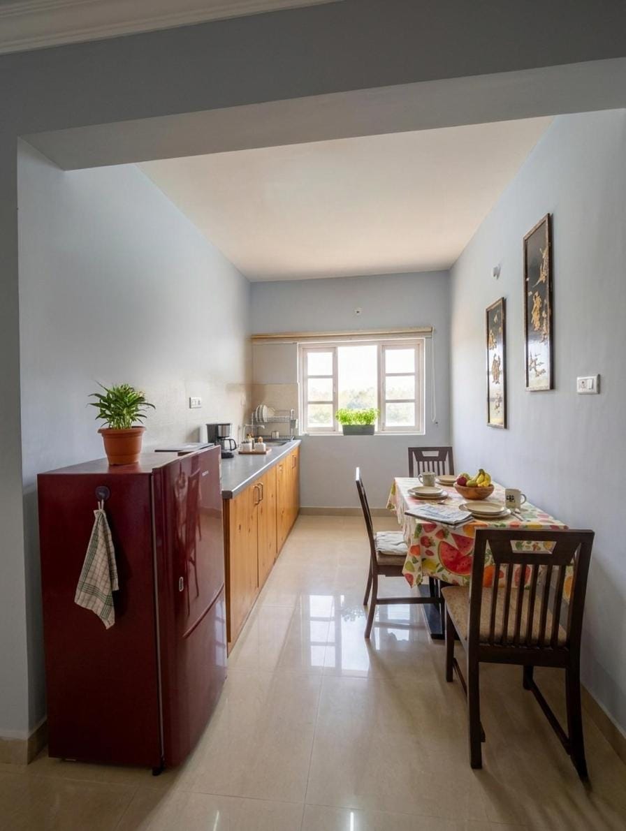 Navile Homestays Budget 1BHK with Pool Near Baga ,Candolim Beach Apartment in Candolim
