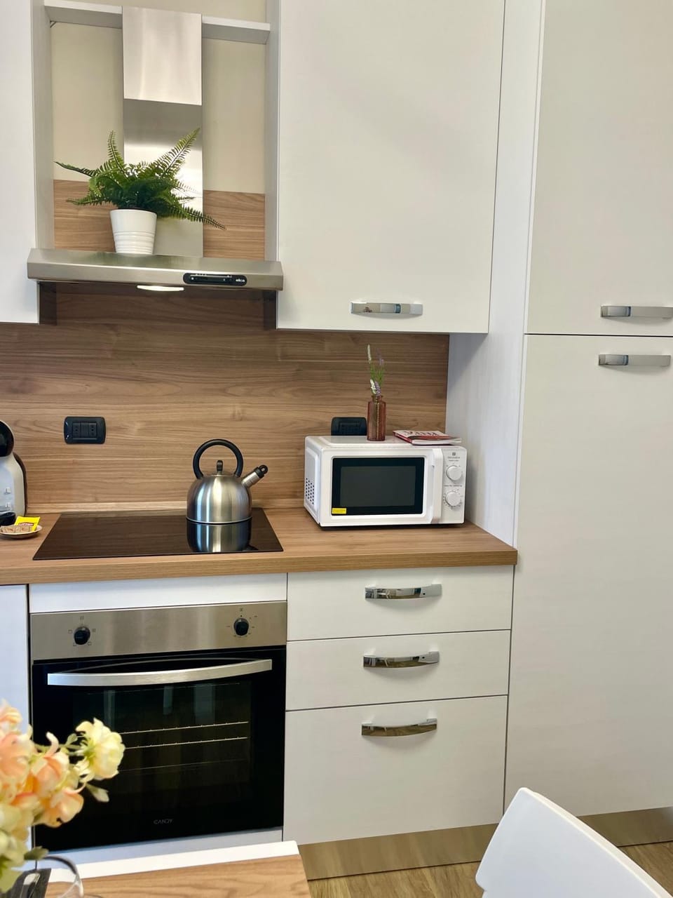 Kitchen or kitchenette, oven, stove