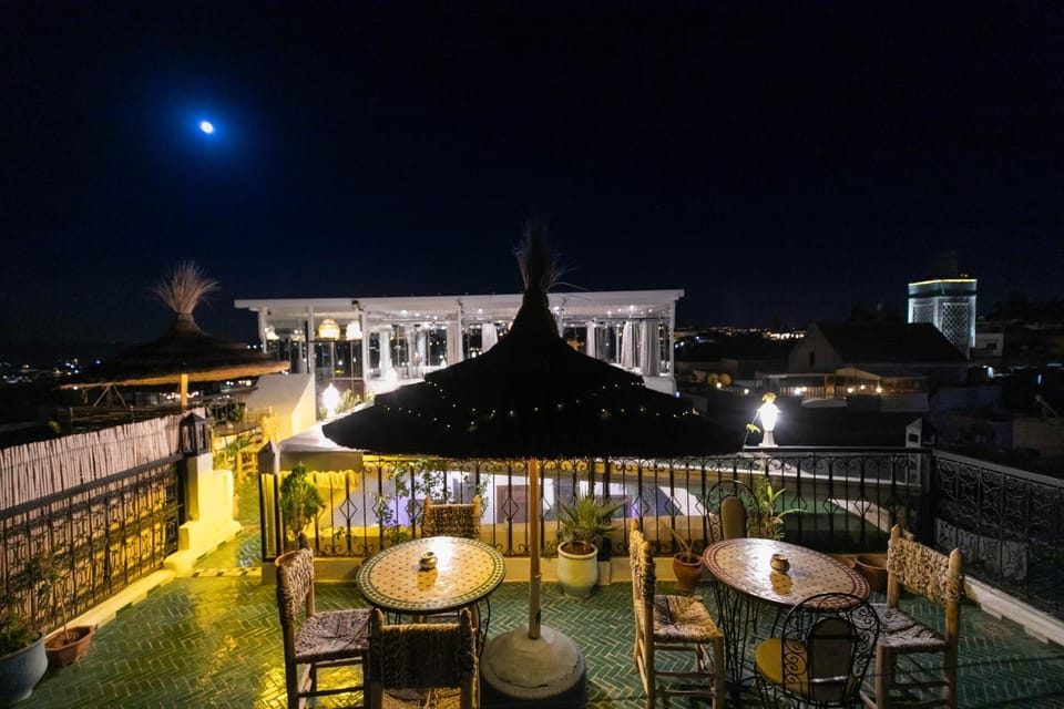 Patio, Restaurant/places to eat, Night, View (from property/room), Balcony/Terrace, City view, Breakfast